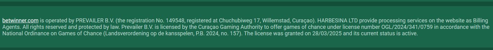 Платежи Betwinner ME